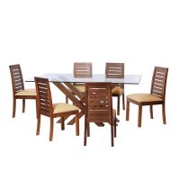 Juego De Comedor Merida 6 Sillas Tenerife Pu Beige