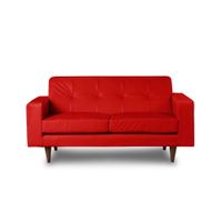 SOFA SALERNO 2C PU ROJO