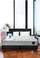 Combo Cama Cannon 2 Plazas Textil + Respaldo Tela Velvet