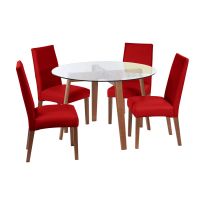 Juego De Comedor Valencia S/Cadiz Pu Rojo