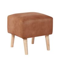 Pouf Burdeos  Cuero Kentucky Tabaco