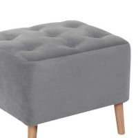 Pouf Lyon Tela Velvet Gris