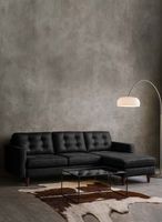 Sofa Seccional Derecho Napoles Cuero Ketucky Negro