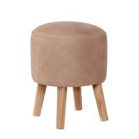 Pouf Nantes  Cuero Kentucky Beige