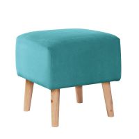Pouf Burdeos Tela Velvet Turquesa