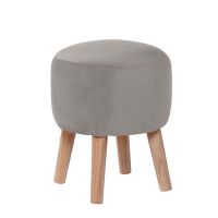 Pouf Nantes Tela Velvet Gris