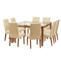 Juego De Comedor Barcelona 1400X1400 S/Cadiz Pu Beige