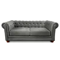 SOFA FLORENCIA 3C TELA VELVET GRIS