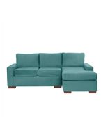 SECCIONAL DER LIVORNO TELA VELVET TURQUESA