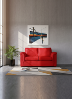 SOFA ANCONA 2C PU GRANO ROJO