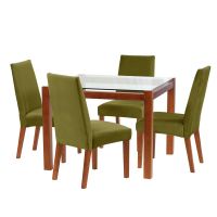 Juego De Comedor Barcelona 1000X1000 S/Cadiz Tela Verde