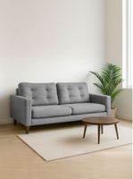 SOFA NAPOLES 3C TELA  VELVET  GRIS