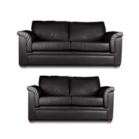 LIVING ANCONA 3-2 PU GRANO NEGRO