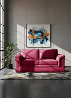 SOFA ANCONA 3C TELA VELVET BURDEO