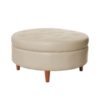 Pouf Paris Pu Beige