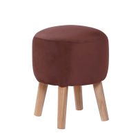 Pouf Nantes  Tela Velvet Chocolate