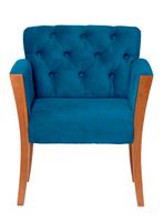 Sitial Kiel Tela Velvet Azul Petroleo