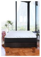 Cama Europea Zen Pro Colchon Resortes 1.5 Plaza Base Dividida Tela Negro