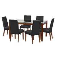 Juego De Comedor Barcelona 1600X1000 S/Cadiz Pu Negro