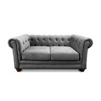 SOFA FLORENCIA 2C TELA VELVET GRIS