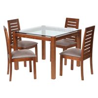 Juego De Comedor Barcelona 1000X1000 S/Tenerife Cuero Gris