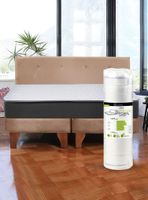 Cama Europea Zen Roller 2 Plazas Colchon Comprimido Espuma Tela Beige