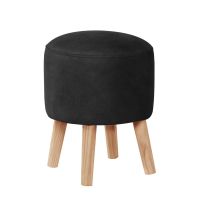 Pouf Nantes  Cuero Kentucky Negro