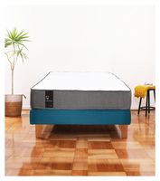 Cama Europea Zen Best 1.5 Plaza Colchon Resortes Base Dividida Tela Azul