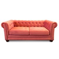 SOFA FLORENCIA 3C TELA VELVET PALO ROSA