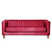 SOFA SORRENTO 3C CUERO KENTUCKY ROJO