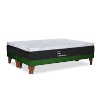 CAMA ZEN TOP FOAM VISCO TELA VELVET VERDE SUPER KING