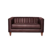 SOFA SORRENTO 2C CUERO KENTUCKY CAFE MORO