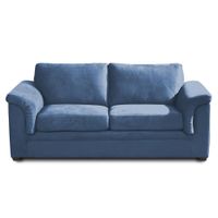 SOFA ANCONA 3C TELA  VELVET  AZUL PETROLEO