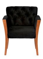 Sitial Kiel  Tela Velvet Negro