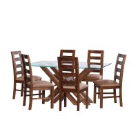 Juego De Comedor Merida 6 Sillas Granada  Tela Velvet Beige