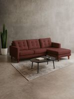 Sofa Chaiselong Der Napoles Tela Velvet Chocolate