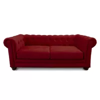 SOFA FLORENCIA 3C TELA VELVET BURDEO