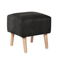 Pouf Burdeos  Cuero Kentucky Negro