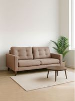 SOFA NAPOLES 3C TELA  VELVET  BEIGE