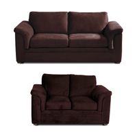 LIVING ANCONA 3-2 TELA VELVET CHOCOLATE