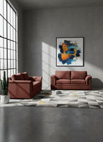 LIVING ANCONA 3-2 TELA VELVET CHOCOLATE