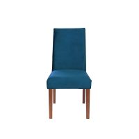 Silla Cadiz  Tela Velvet Azul Petroleo