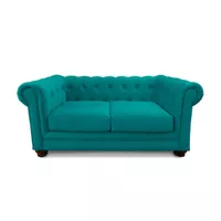 SOFA FLORENCIA 2C TELA VELVET TURQUESA
