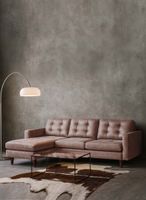 Sofa Seccional Izquierdo Napoles Cuero Kentucky Beige