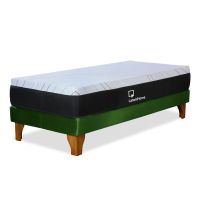 CAMA ZEN TOP FOAM SOFT TELA VELVET VERDE 1PZA