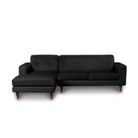 SOFA CHAISELONG IZQ SALERNO PU NEGRO