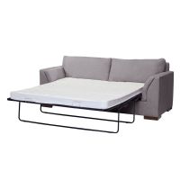Sofá Cama Milan 2PL Lino Gris Claro Con Asiento de Resortes Pocket