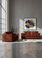 LIVING ANCONA 3-2 PU GRANO CHOCOLATE