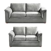 LIVING ANCONA 3-2 TELA  VELVET  GRIS