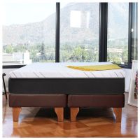 Cama Zen Top Spring  Hybrid Pu Chocolate Super King